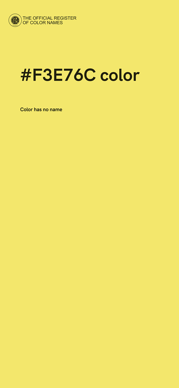 #F3E76C color image