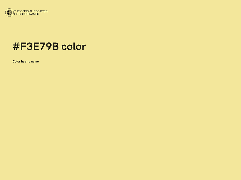 #F3E79B color image