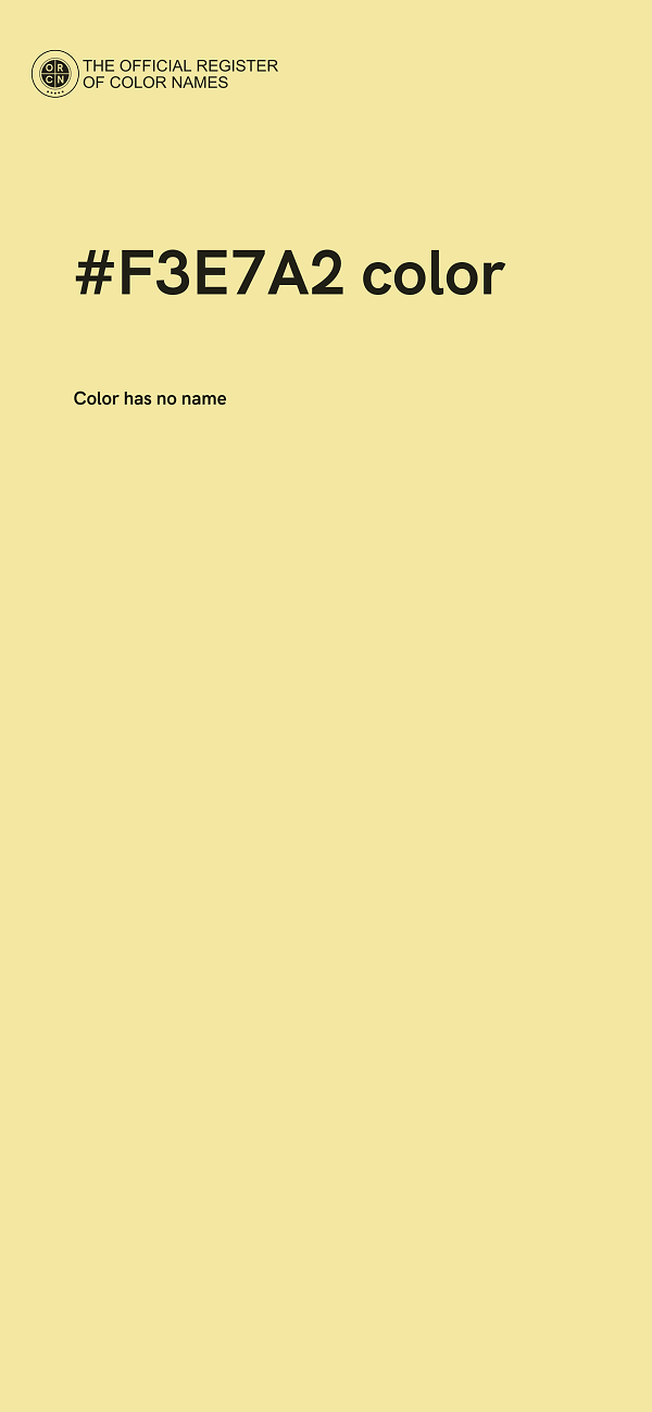 #F3E7A2 color image