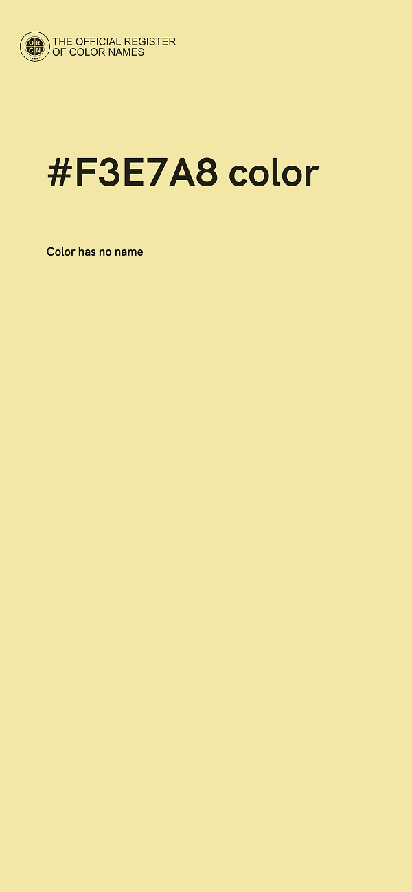 #F3E7A8 color image