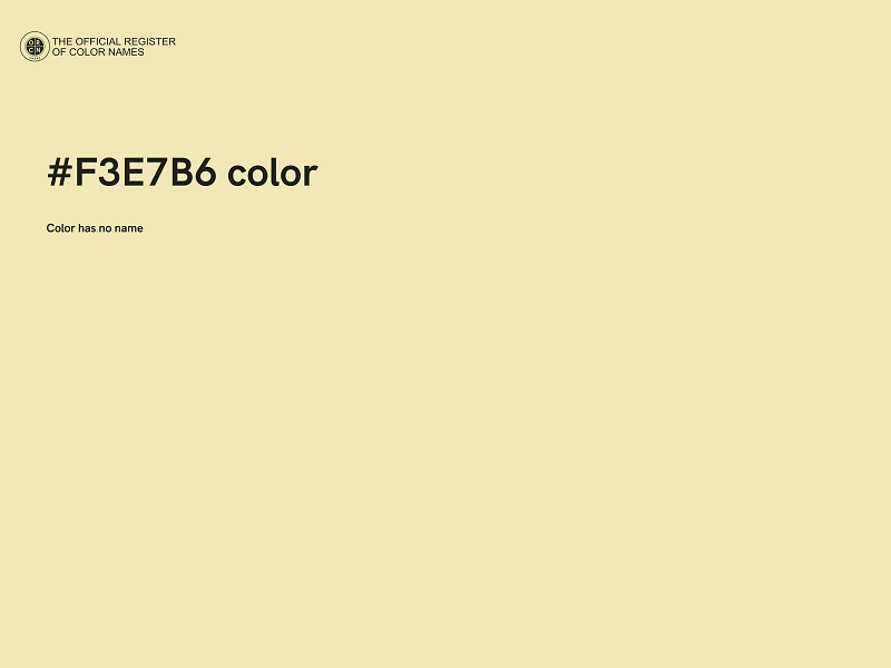 #F3E7B6 color image
