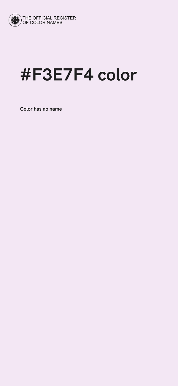 #F3E7F4 color image