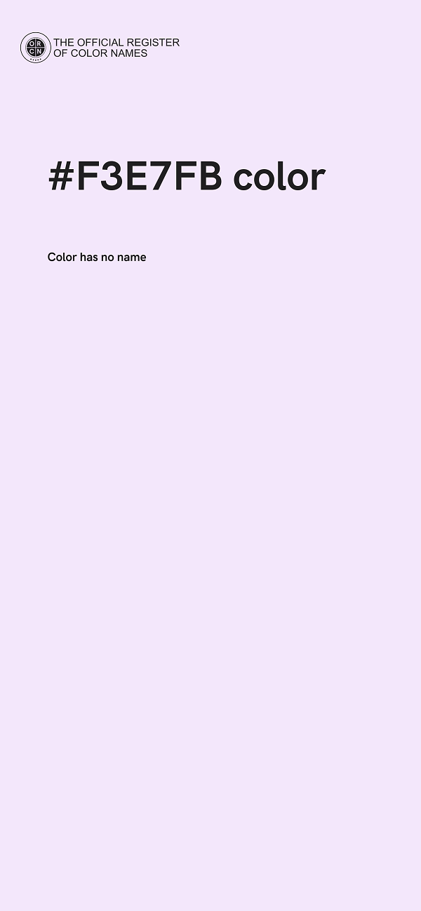 #F3E7FB color image