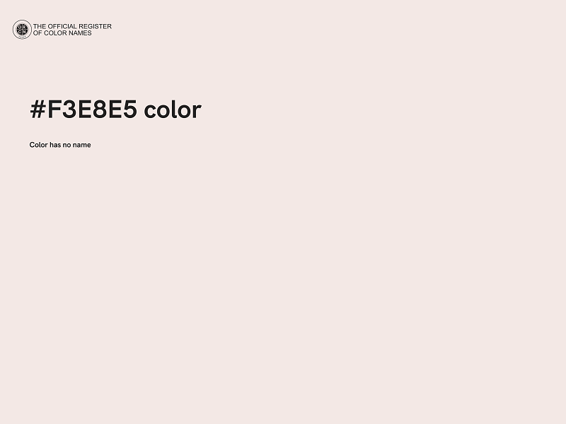 #F3E8E5 color image