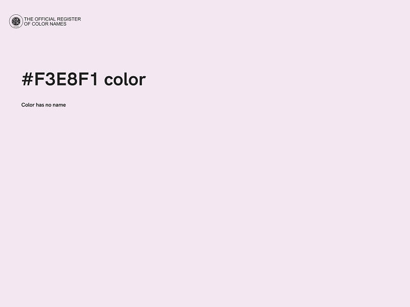#F3E8F1 color image