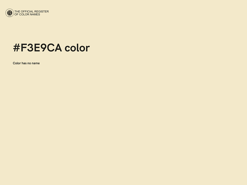 #F3E9CA color image