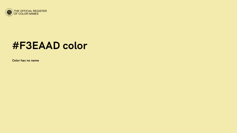 #F3EAAD color image