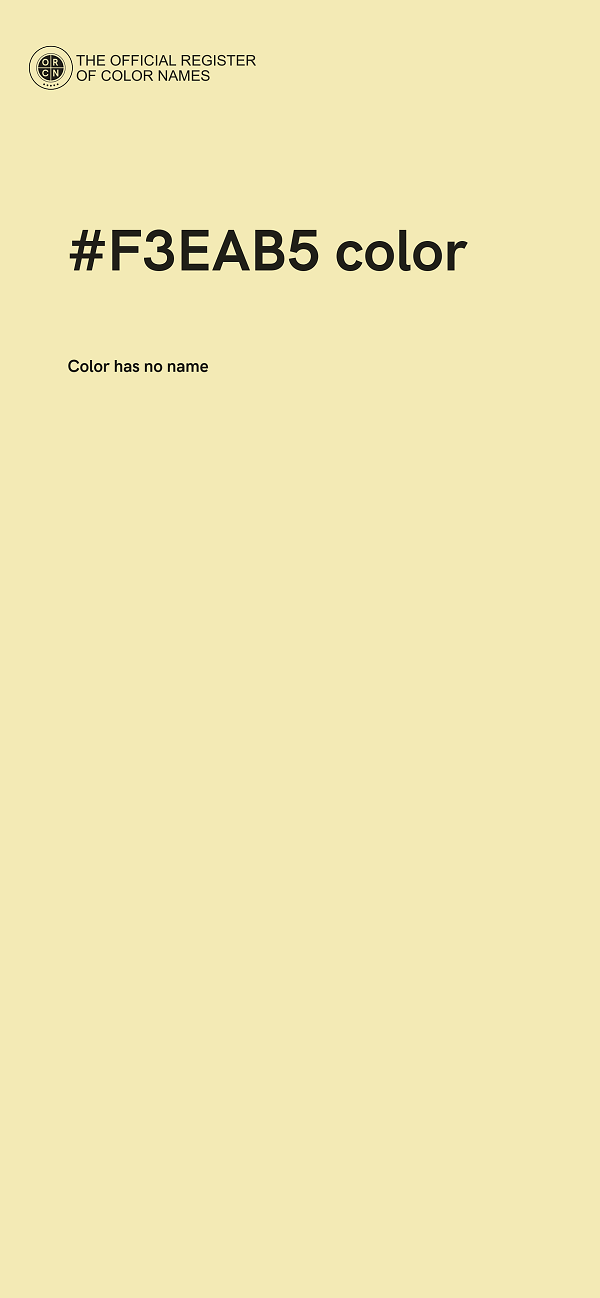 #F3EAB5 color image