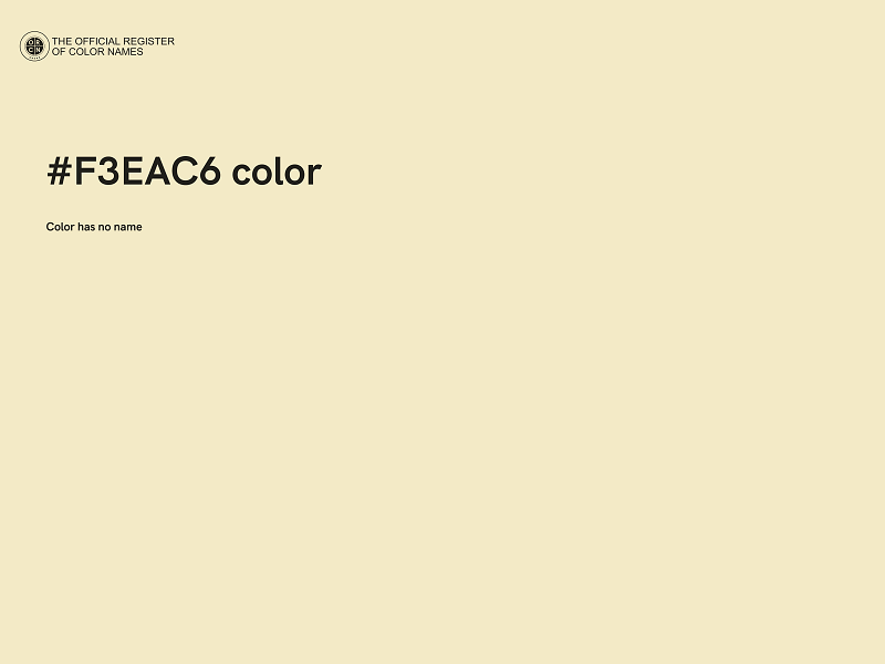#F3EAC6 color image