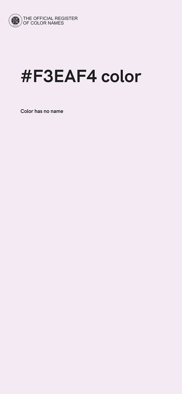 #F3EAF4 color image