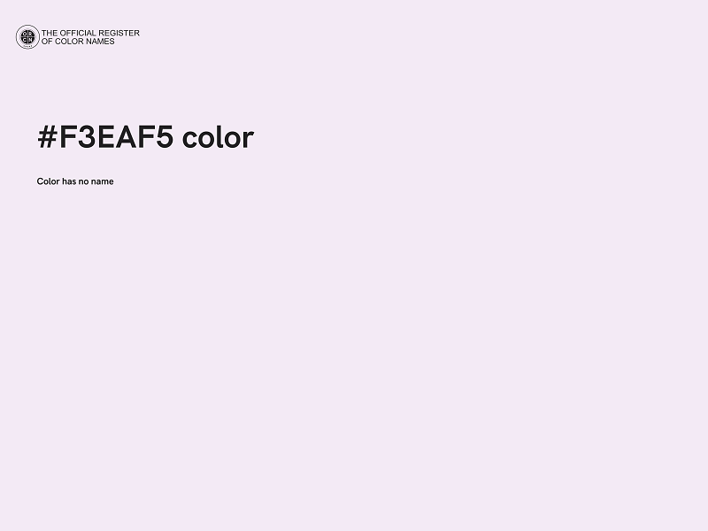 #F3EAF5 color image