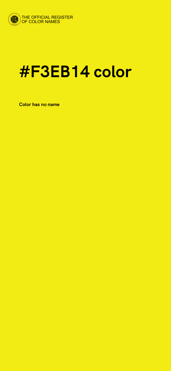 #F3EB14 color image