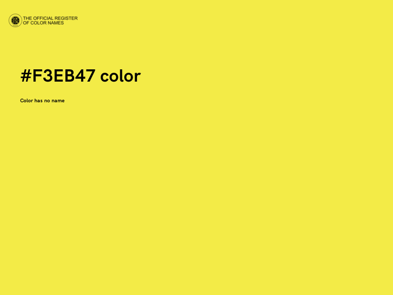 #F3EB47 color image