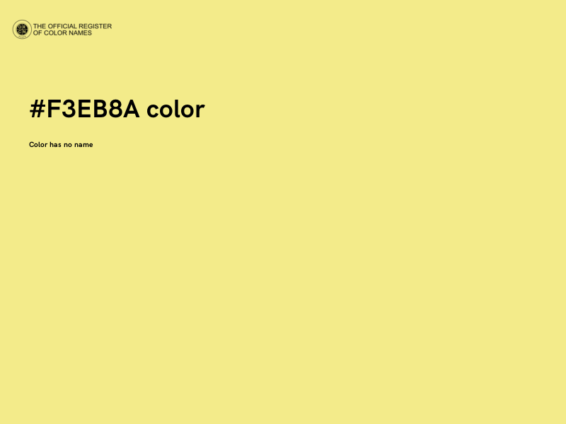 #F3EB8A color image