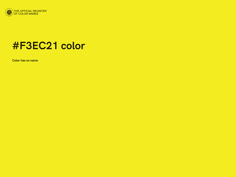 #F3EC21 color image