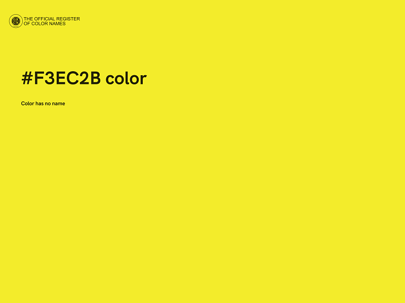 #F3EC2B color image