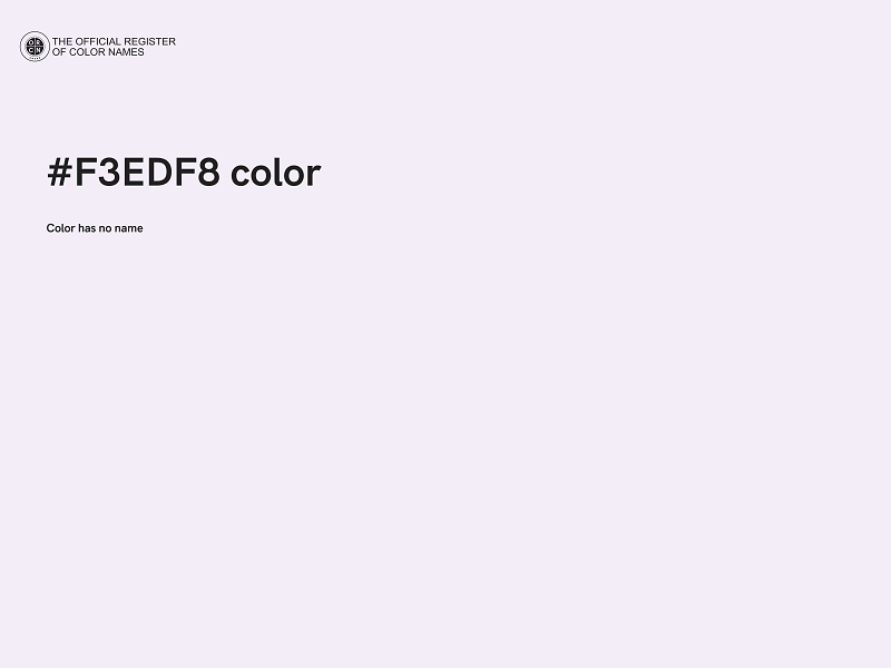 #F3EDF8 color image