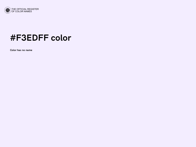 #F3EDFF color image