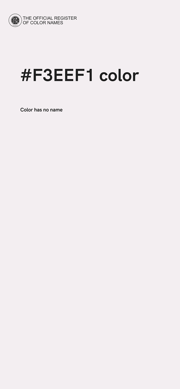 #F3EEF1 color image