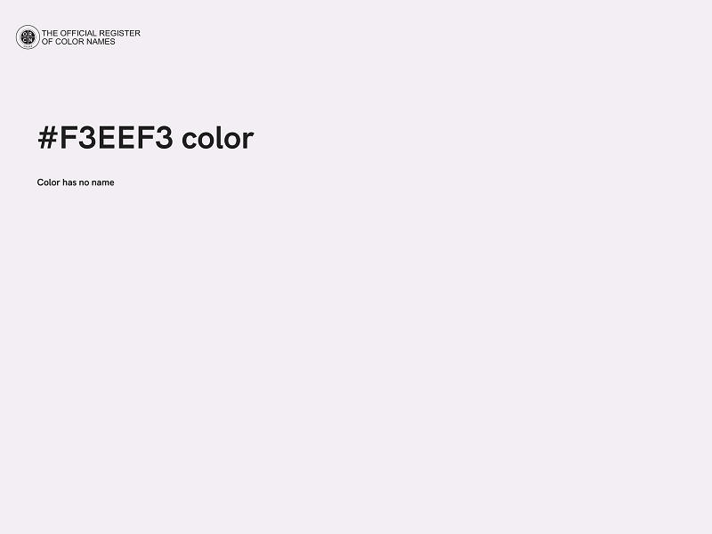 #F3EEF3 color image