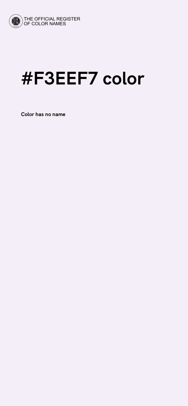 #F3EEF7 color image