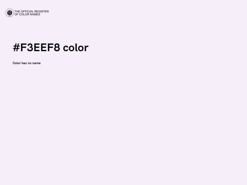 #F3EEF8 color image