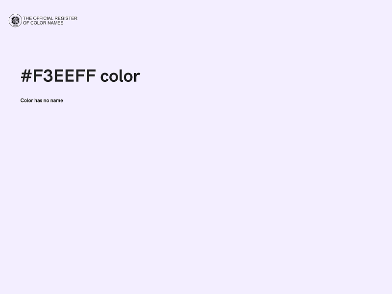 #F3EEFF color image