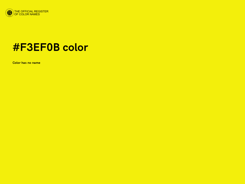 #F3EF0B color image