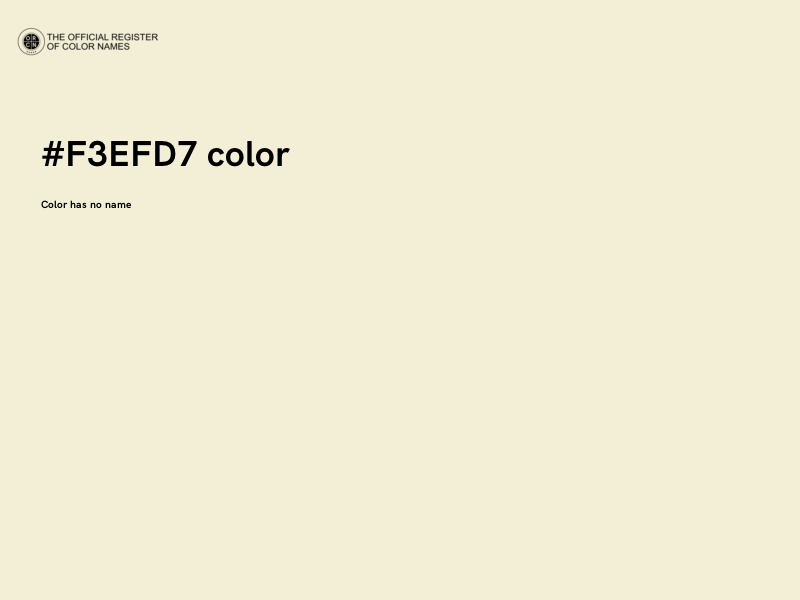 #F3EFD7 color image