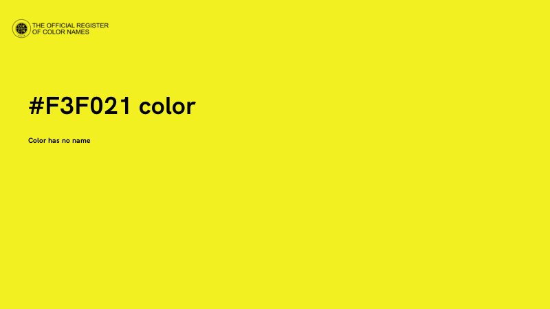 #F3F021 color image