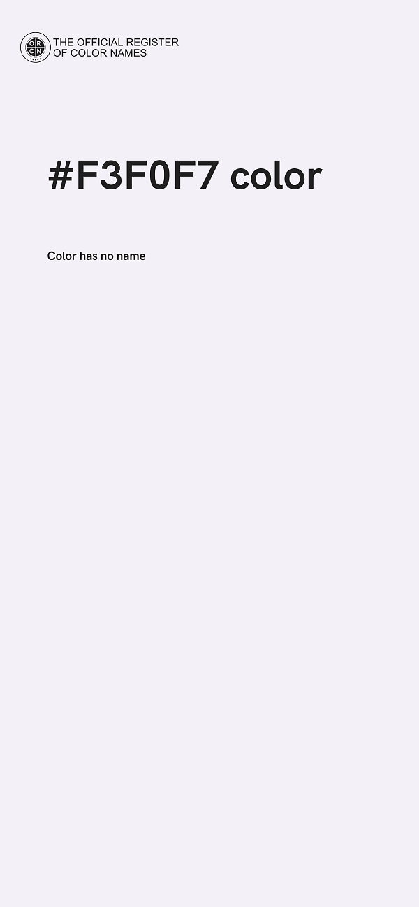 #F3F0F7 color image