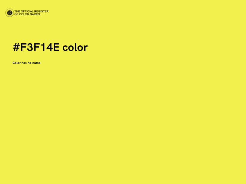 #F3F14E color image