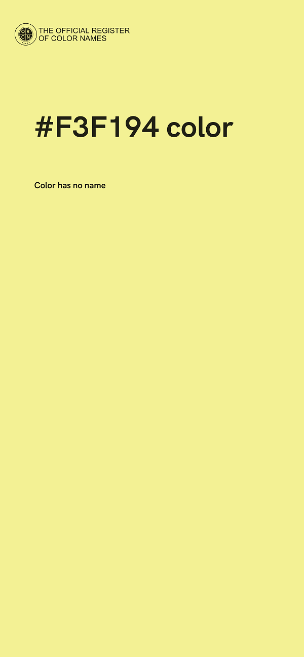 #F3F194 color image