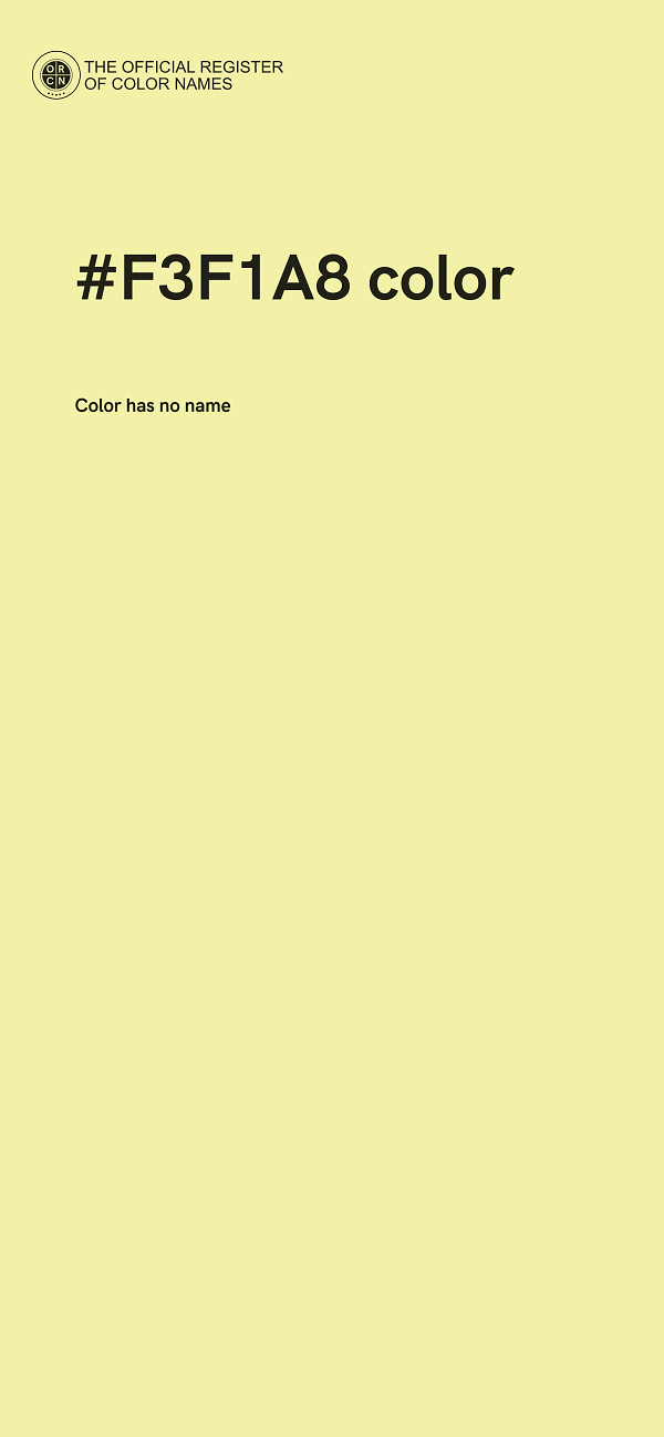 #F3F1A8 color image