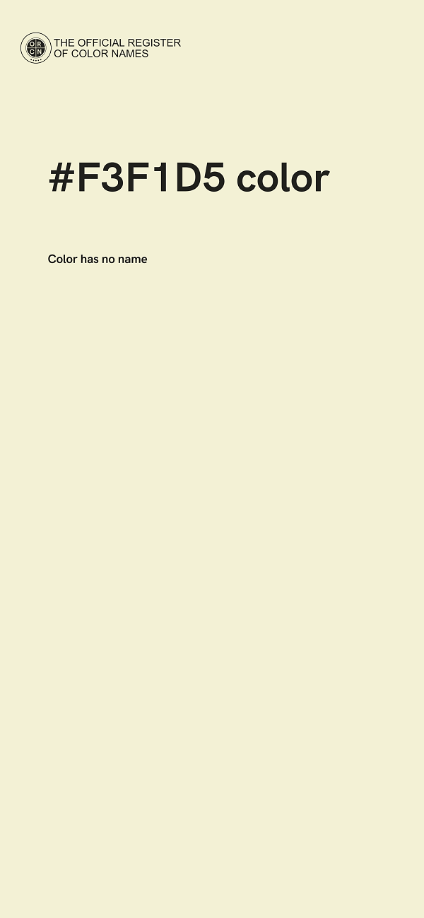 #F3F1D5 color image