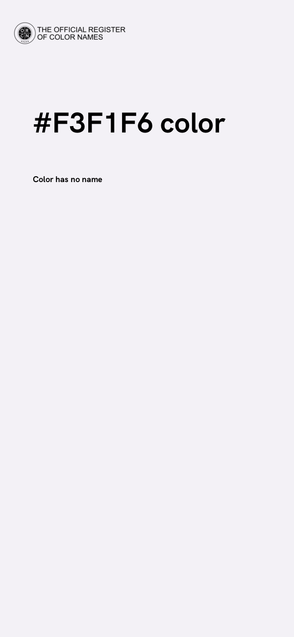 #F3F1F6 color image