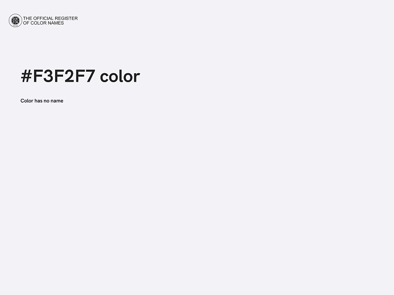 #F3F2F7 color image