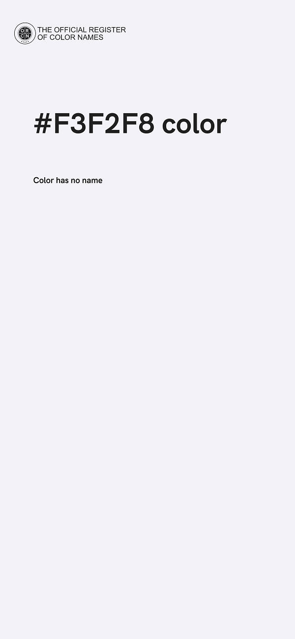#F3F2F8 color image
