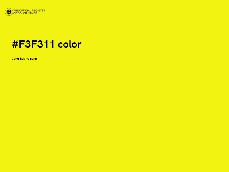 #F3F311 color image