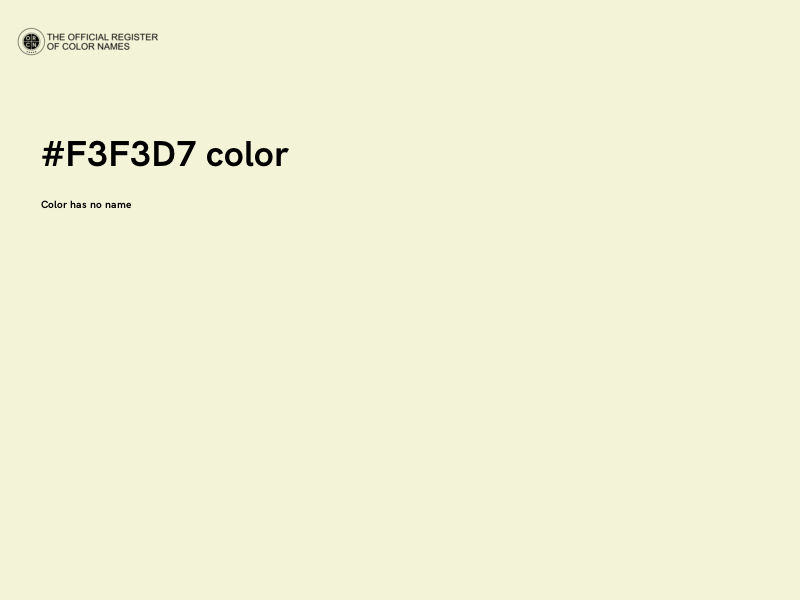 #F3F3D7 color image