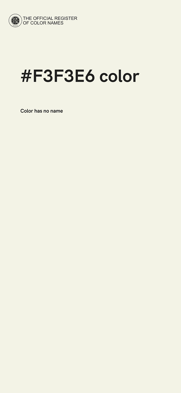 #F3F3E6 color image