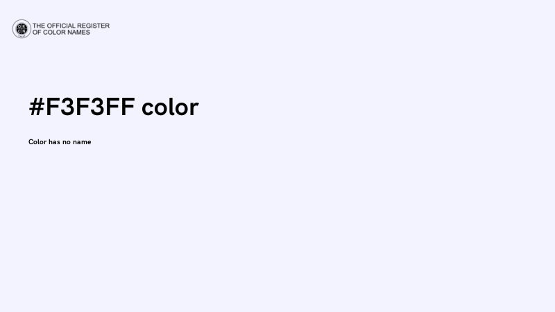 #F3F3FF color image