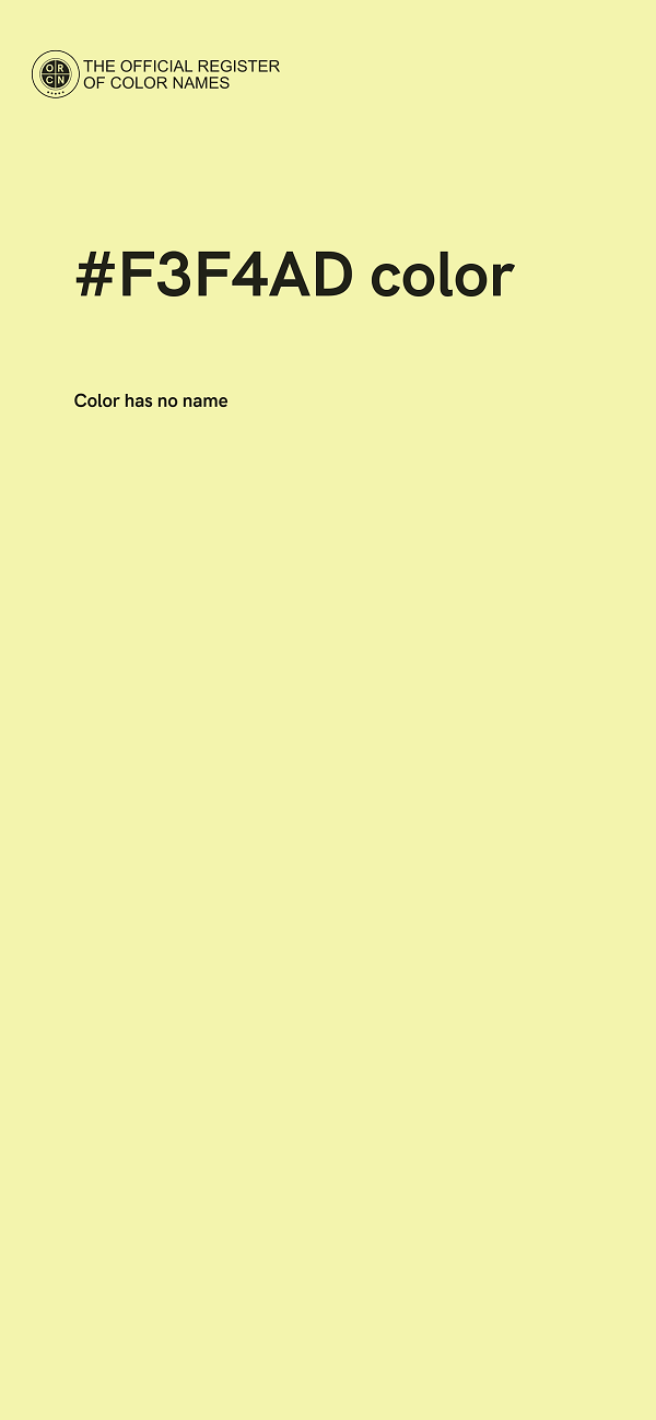 #F3F4AD color image