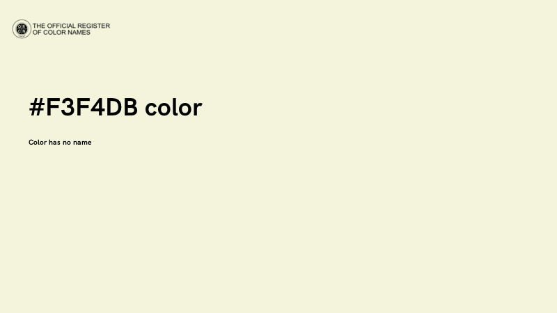 #F3F4DB color image