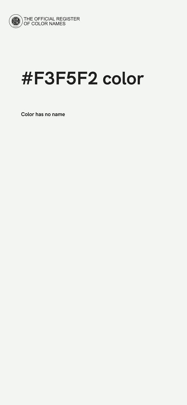 #F3F5F2 color image