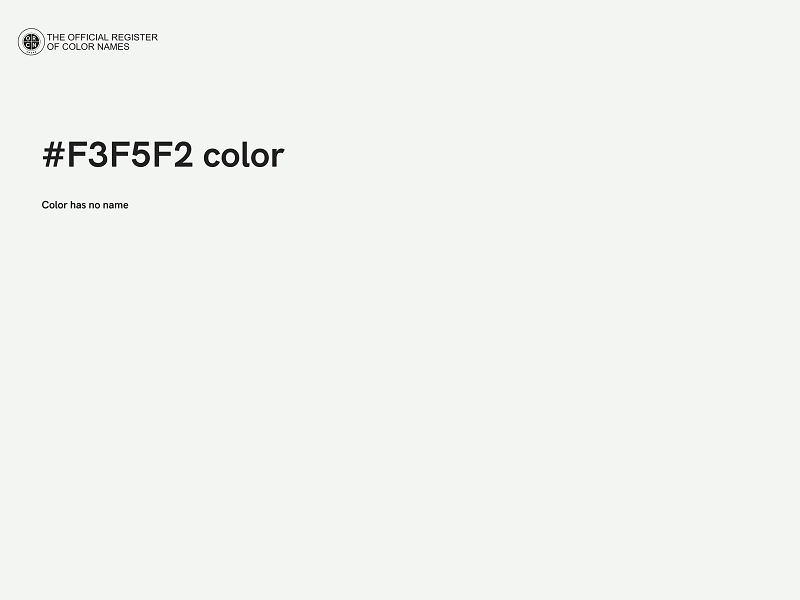 #F3F5F2 color image