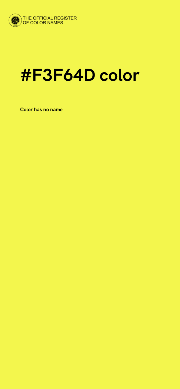 #F3F64D color image