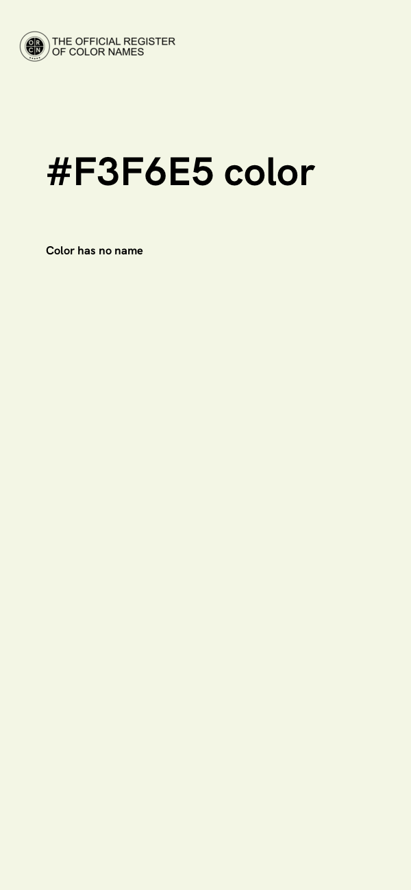 #F3F6E5 color image