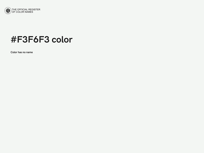 #F3F6F3 color image