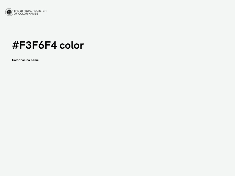 #F3F6F4 color image